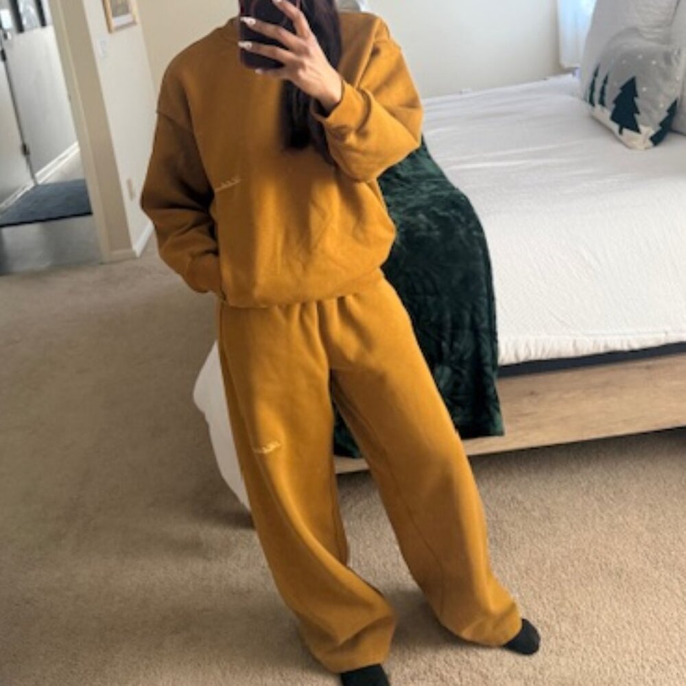 Lululemon Big Cozy Sweatshirt and Pants Melrose Tan